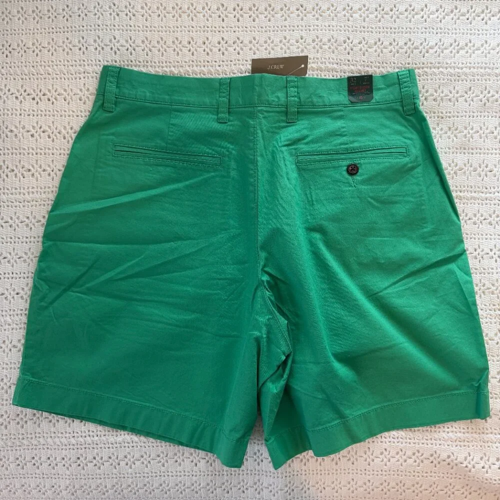 New With Tags J. Crew Men's Portsider Stretch Chino Shorts Villa Green Size 32